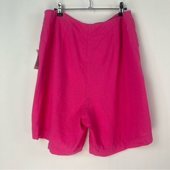 2/$30 Topshop Linen Bermuda Shorts Pink sz 10 NWT - Picture 4 of 6